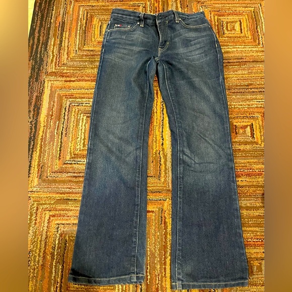 TOMMY HILFIGER LOW RISE BOOT Women’s JEANS BLUE SIZE 4 - Picture 1 of 8